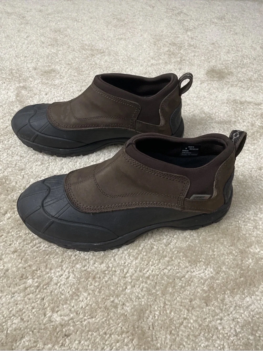 L.L. Bean Storm Chaser Slip On Duck Boots Men's 9 Waterproof TEK 2.5 -NO INSOLES